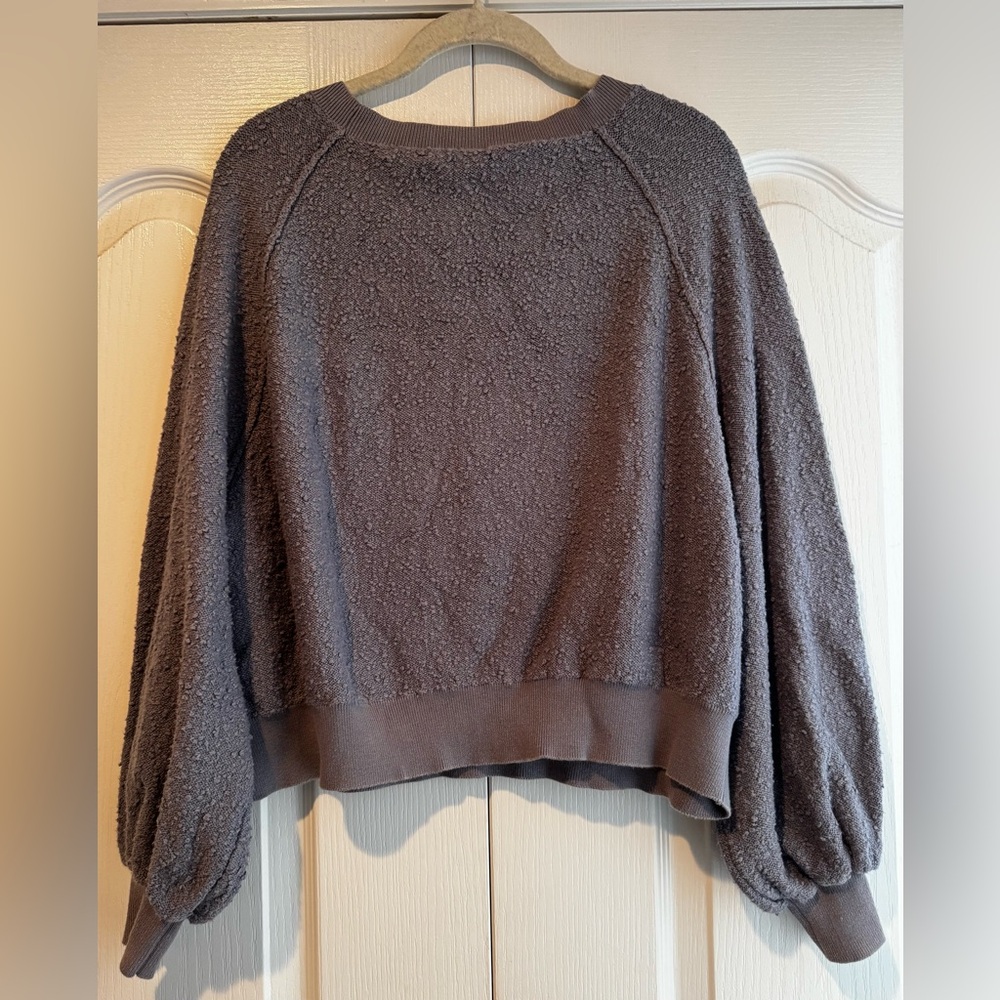 Free People Lilac Textured Crewneck Sweater - Picture 5 of 6